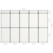 Vidaxl mur d'affichage exposition pliable 15 panneaux 302x200 cm blanc 51211_4