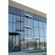 Échafaudage roulant aluminium Totem 2 Line 180 - Comabi SNC - hauteur de travail maximale 9,85 m, système Ergoblock breveté_4
