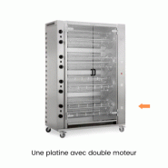Rôtissoire multi-rotative à gaz - 16 broches - 96 poulets - 16MR | MCM - Une platine avec double moteur_4