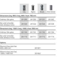 Bac à palmier aux lignes classiques - 100% acier ou acier & bois - Ligne Province - Pommeaux personnalisables_4