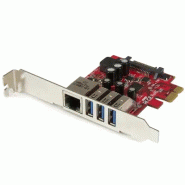 Carte PCI Express à  3 ports USB 3.0 et 1 port Gigabit Ethernet avec UASP_4
