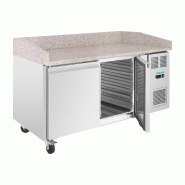 Comptoir à pizza 2 portes avec dessus en granit Série U 428L - Polar - UA081_4
