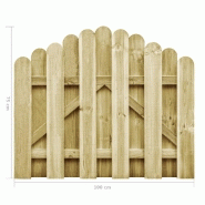 Vidaxl portail de jardin bois de pin imprégné 100x75 cm 45326_4