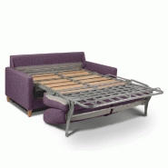 Canapé convertible OGGETTO - Matelas 16 cm - Système Express - Sommier à lattes 160 cm - Velours violet - Fabrication italienne_4
