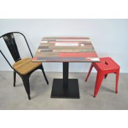 Chaise de restaurant - Style vintage - Acier - Intérieur/Extérieur - Lot de 4 couleurs disponibles_4