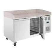 Comptoir à pizza 2 portes avec dessus en granit Série U 428L UA081 Polar_4