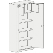 Armoire de bureau à portes battantes - stockage de documents - dimensions variées - certifications GS et TÜV Rheinland_4
