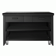 Comptoir caisse TORONTO - L1500 mm - Plan de travail en granit Noir - P900_4