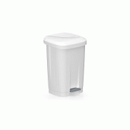 Poubelle a pedale 50l atlaxpress couvercle blanc (anciennement patty)_4