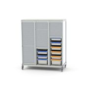 Armoire médicale de transfert ou stockage 3 colonnes, conçue dans des matériaux résistants aux bactéries - WEECART_4