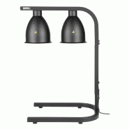 Lampe chauffante double sur pied Buffalo noir mat | Buffalo - JA865_4
