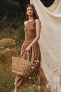Panier tressé à la main en fibre végétale d'algue marine - Réf: KI5208 - Marque Kimood_4