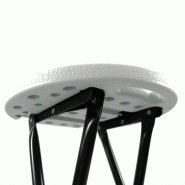 Tabouret haut pliant - acier epoxy noir - assise en polyéthylène - usage intérieur/extérieur - charge 100kg_4