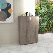 Armoire de rangement avec portes battantes TAK - Mobel Linea - Chêne grisé_4