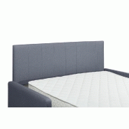 Canapé convertible Grand Hôtel bleu navy - Tête de lit intégrée - Matelas Memory 20 cm - Système express - Lattes bois_4