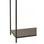 Étagère basse rectangulaire 4 niveaux irréguliers en métal noir - Design sobre et épuré - L120 x H81.5 x P30 cm_4