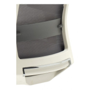 Fauteuil de bureau NICE avec têtière tapissée, accoudoirs 3D réglables et structure blanche - Référence 6428 FR206_4