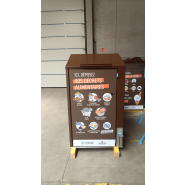 Abris-bacs bio-déchets ou déchets alimentaires - Mobilier cache-poubelle pour collecte des bio-déchets_4