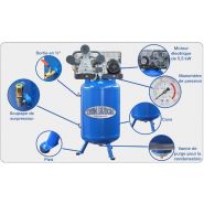 Compresseur vertical Twin Busch avec filtre intégré et capacité d'aspiration élevée