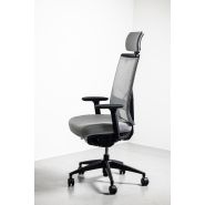 Fauteuil ergonomique de bureau avec mousse à mémoire de forme - ERGOLINE MARCEL - Grand dossier réglable et accoudoirs 4D_4