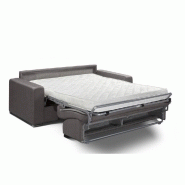 Canapé convertible PASSION - Matelas 16cm - Système express - Sommier à lattes 120cm - Microfibre taupe_4