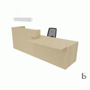 Banque d'accueil design avec accès PMR Z2 - Officity - Droite, 186, Chêne_4