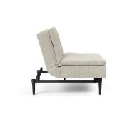Fauteuil design Dublexo Styletto convertible - lit 90x115 cm - pieds chêne noir - tissu Mixed Dance Natural_4