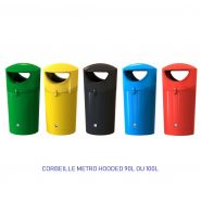 Poubelle publique en polyéthylène renforcé - Gamme Manly - Résistante aux UV et milieux salins - Contenance jusqu'à 90L_5