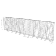 Vidaxl mur à gabion avec couvercles acier galvanisé 600 x 30 x 150 cm 143585_4