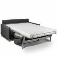 Canapé convertible OGGETTO - Ouverture express - Matelas 16 cm - Sommier à lattes 120 cm - Polyuréthane gris graphite_4