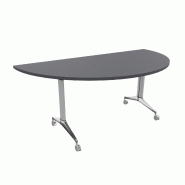 Table de réunion ½ lune Net - Mobel Linea - Alu, Anthracite_4