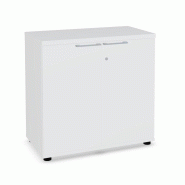 Armoire de rangement 2 niveaux - MDD - Blanc, Sans socle de finition_4