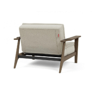 Innovation Living - Fauteuil design Dublexo Frej Mixed Dance Natural - Convertible lit 90x115 cm - Piétement chêne fumé_4