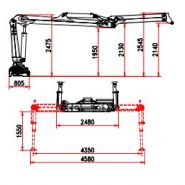 R 110 MS1 - Grue auxiliaire Bob Spa - Capacité de levage 110 kNm - Non repliable, extension hydraulique 7,60 m_4