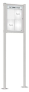 Vitrine Tradition anodisée sur poteaux - Affichage simple face - Taille de l'affichage de 2 à 18 A4 - Fabrication Française_4