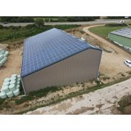 Hangar solaire agricole sans poteau intermédiaire