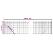 Vidaxl clôture en treillis métallique avec bride vert 1,6x25 m 154188_4