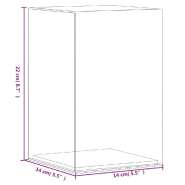 Vidaxl boîte d'affichage transparente 14x14x22 cm acrylique 154896_4
