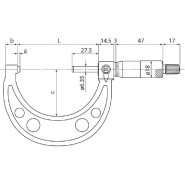 Mitutoyo® - Micromètre d'extérieur - 50-75 mm - Modèle d'atelier à cliquet avec dispositif de blocage - Réf. 103-139-10_4