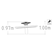 Manège orbit pour aires de jeux - Réf 8050350-2 - Noir - Scellement béton - HAGS_4