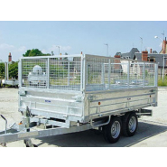 Remorque tri-benne basculante ECIM TBE 200 V - Angle de basculement arrière 40° - PTC 2000 kg_4