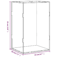 Vidaxl boîte d'affichage transparente 22x18x35 cm acrylique 154915_4