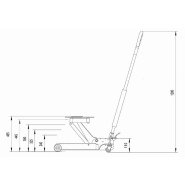 Cric multiusage 1T - BH1M1000 - levage voitures, motos, quads - système à double piston_4