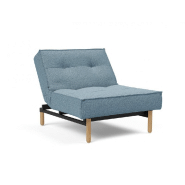 Innovation Living - Fauteuil Splitback Stem Convertible Lit 90x115 cm - Pieds Obus Naturel - Tissu Mixed Dance Light Blue_4