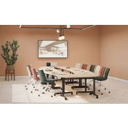Bureau de réunion - Gamme EVOLVE - Table de 6 à 16 places - Plateau mélaminé haute qualité_4