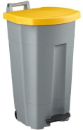 Poubelle mobile à pédale en plastique Boogy - 90L - couleurs sur demande - Fabrication Française_4