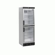 Réfrigérateur à boissons FS2380 - Armoire blanche à 2 portes vitrées, cadre aluminium gris et froid brassé_4