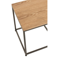 Table gigogne Small BOZA - Bois naturel massif et métal - Style industriel design_4