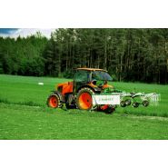 Andaineur Z-350 de Samasz avec largeur d'andain réglable entre 0,80 et 1,50 mètre