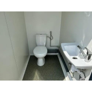 Conteneur sanitaire - 3 cabines indépendantes : toilettes, urinoir, chauffe-eau, douche_4